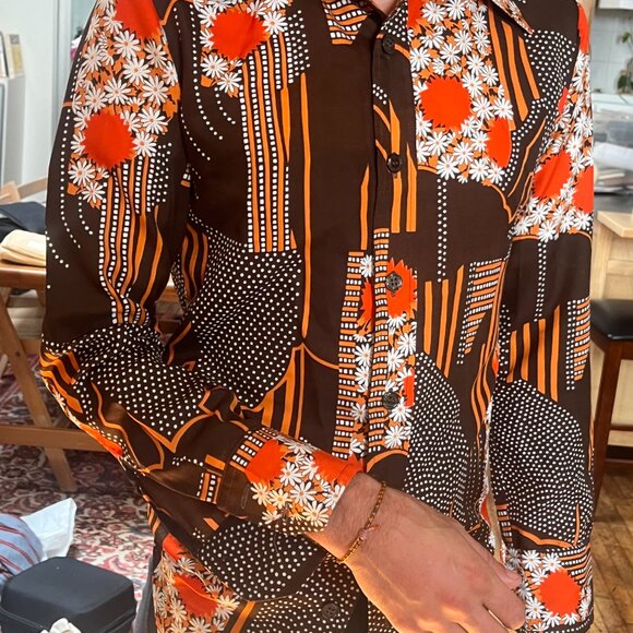 Vintage patterned dress shirt - Picture 2 of 5